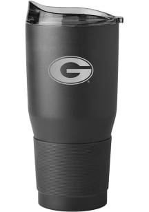 Logo Brands Georgia Bulldogs 30oz Etch Powdercoat Stainless Steel Tumbler - Black