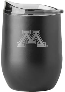 Minnesota Golden Gophers 16oz Powdercoat Curved Stainless Steel Stemless - Black