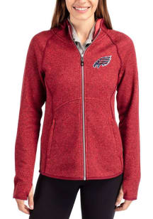 Cutter and Buck Philadelphia Eagles Womens Red Americana Mainsail Long Sleeve Full Zip Jacket