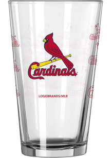 St Louis Cardinals 16oz Scatter Pint Glass - Red