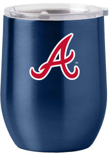Atlanta Braves 16oz Gameday Curved Stainless Steel Stemless - Navy Blue