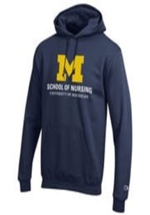 Champion Michigan Wolverines Mens  School of Nursing Long Sleeve Hoodie