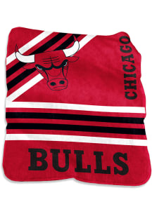Chicago Bulls Logo Raschel Throw Blanket - Red