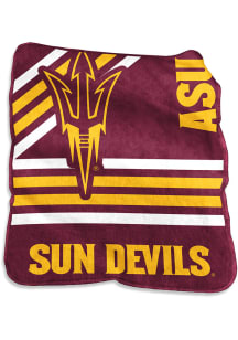 Arizona State Sun Devils Logo Raschel Throw Blanket - Maroon