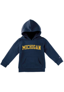 Champion Michigan Wolverines Baby Blue Team Logo Long Sleeve Hooded Sweatshirt