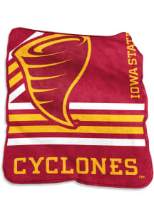 Iowa State Cyclones Logo Raschel Throw Blanket - Red