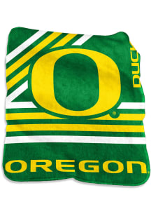 Oregon Ducks Logo Raschel Throw Blanket - Green