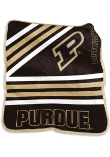 Purdue Boilermakers Logo Raschel Throw Blanket - Black