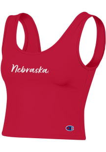 Champion Nebraska Cornhuskers Womens  Scoop Neck Crop Short Sleeve T-Shirt