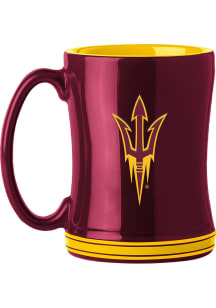 Arizona State Sun Devils 14oz Relief Ceramic Mug - Maroon