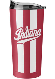 Logo Brands Indiana Hoosiers 20oz Candy Stripe Stainless Steel Tumbler - Red