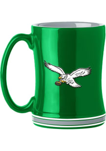 Philadelphia Eagles 14oz Vintage Relief Ceramic Mug - Kelly Green