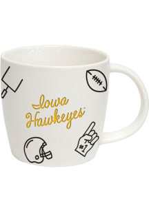 Iowa Hawkeyes 18oz Ceramic Mug - White
