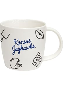 Kansas Jayhawks 18oz Ceramic Mug - White