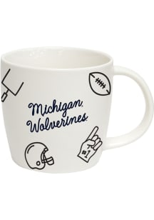 Michigan Wolverines 18oz Ceramic Mug - White