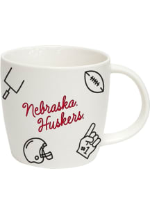 Nebraska Cornhuskers 18oz Ceramic Mug - White