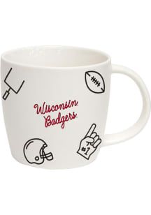 Wisconsin Badgers 18oz Ceramic Mug - White