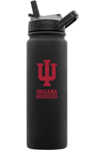 Indiana Hoosiers 24oz Soft Touch Stainless Steel Bottle - Black