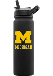 Michigan Wolverines 24oz Soft Touch Stainless Steel Bottle - Black