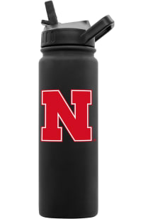 Nebraska Cornhuskers 24oz Soft Touch Stainless Steel Bottle - Black