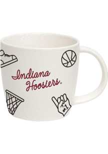 Indiana Hoosiers 18oz Playmaker Ceramic Mug - White