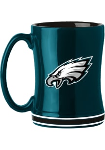 Philadelphia Eagles 14oz Relief Ceramic Mug - Teal