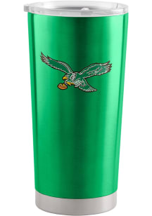 Logo Brands Philadelphia Eagles Retro 20oz Logo Stainless Steel Tumbler - Kelly Green