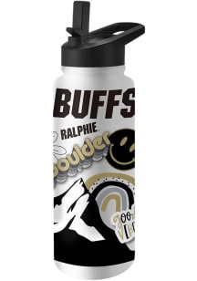 Colorado Buffaloes 34oz Native Quencher Stainless Steel Bottle - White