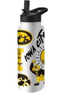Iowa Hawkeyes 34oz Native Quencher Stainless Steel Bottle - Black