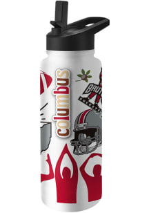 Ohio State Buckeyes 34oz Native Quencher Stainless Steel Bottle - Red