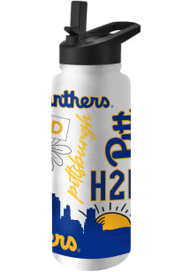 Pitt Panthers 34oz Native Quencher Stainless Steel Bottle - Gold