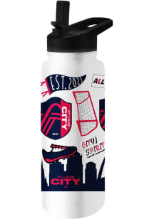 St Louis City SC 34oz Native Quencher Stainless Steel Bottle - Red