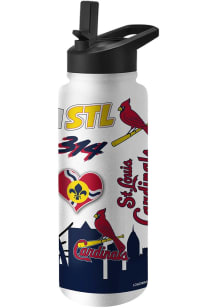 St Louis Cardinals 34oz Native Quencher Stainless Steel Bottle - Red