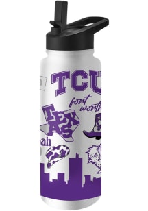TCU Horned Frogs 34oz Native Quencher Stainless Steel Bottle - Purple