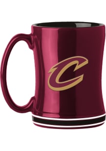 Cleveland Cavaliers 14oz Relief Ceramic Mug - Maroon