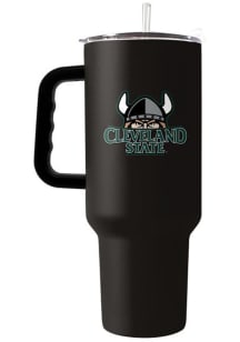 Logo Brands Cleveland State Vikings 40oz Flipside Stainless Steel Tumbler - Green