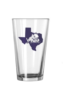 TCU Horned Frogs Mascot State Shape Pint Glass
