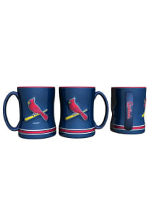 St Louis Cardinals 15oz Sculpted Ceramic Mug - Blue