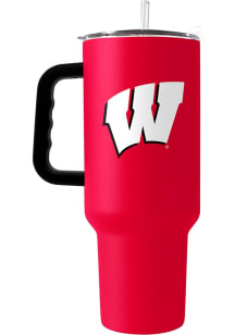Logo Brands Wisconsin Badgers 40oz Flipside Powder Coat Stainless Steel Tumbler - Red