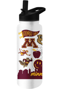 Minnesota Golden Gophers 34oz Native Quencher Stainless Steel Bottle - Maroon
