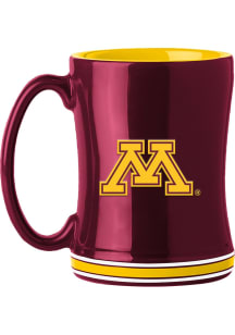 Minnesota Golden Gophers 14oz Relief Ceramic Mug - Maroon