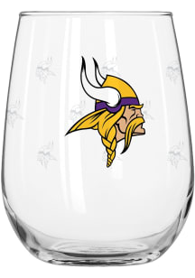Minnesota Vikings 16oz Gameday Curved Stemless Wine Glass - Purple