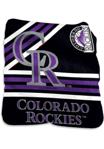 Colorado Rockies Stripe Raschel Throw Blanket - Purple
