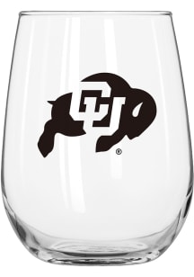 Colorado Buffaloes 16oz Gameday Curved Stemless Wine Glass - Silver