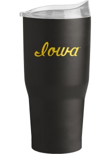 Logo Brands Iowa Hawkeyes Vault 30oz Flipside Powder Coat Stainless Steel Tumbler - Black