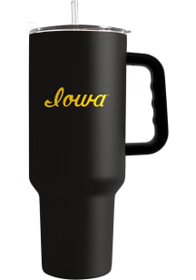 Logo Brands Iowa Hawkeyes Vault 40oz Flipside Powder Coat Stainless Steel Tumbler - Black