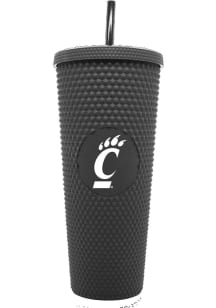 Cincinnati Bearcats 24oz Black Studded Straw Tumbler