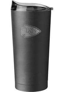Logo Brands Kansas City Chiefs 20 oz. Black Powder Coat Stainless Steel Tumbler - Black
