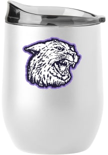 K-State Wildcats Throwback 16oz White Powder Coat Curved Stainless Steel Stemless - White