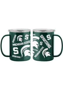 Logo Brands Michigan State Spartans 15oz Sticker Ultra Stainless Steel Tumbler - Green